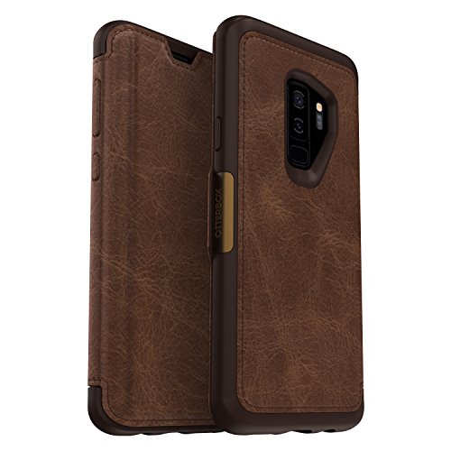 OtterBox STRADA SERIES Case for Samsung Galaxy S9+ - Retail Packaging - ESPRESSO (DARK BROWN/WORN BROWN LEATHER)