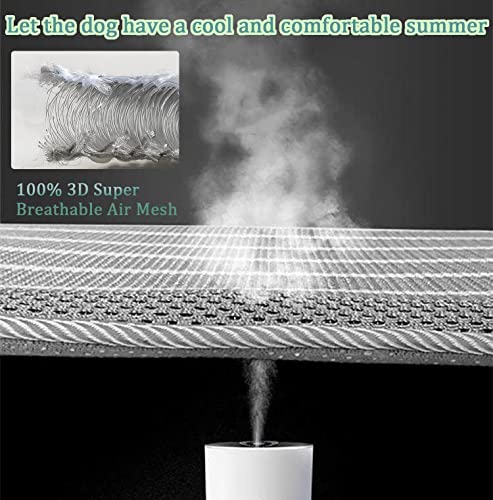 Reezeivi Dog Crate Mat With Anti-Slip Bottom,3D Air Mesh Pet Crate Pad,Breathable Non-Stuffy Dog Sleeping Mat Bed,Pet Mat, Machine Washable Pet Mat For Dog Sleeping (30X19, Sliver Grey Mat) #TOP1