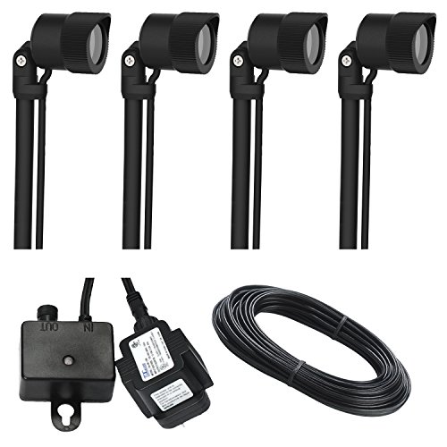 Flash Deals - 70% OFF Sterno Home GL33912BK Paradise Low Voltage Aluminum 1.25W LED Nano Spotlight Kit (10W Transformer, Light Sensor, Connector, Black Free Shipping Over $50 Sterno Home GL33912BK Paradise Low Voltage Aluminum 1.25W LED Nano Spotlight Kit (10W Transformer, Light Sensor, Connector, Black