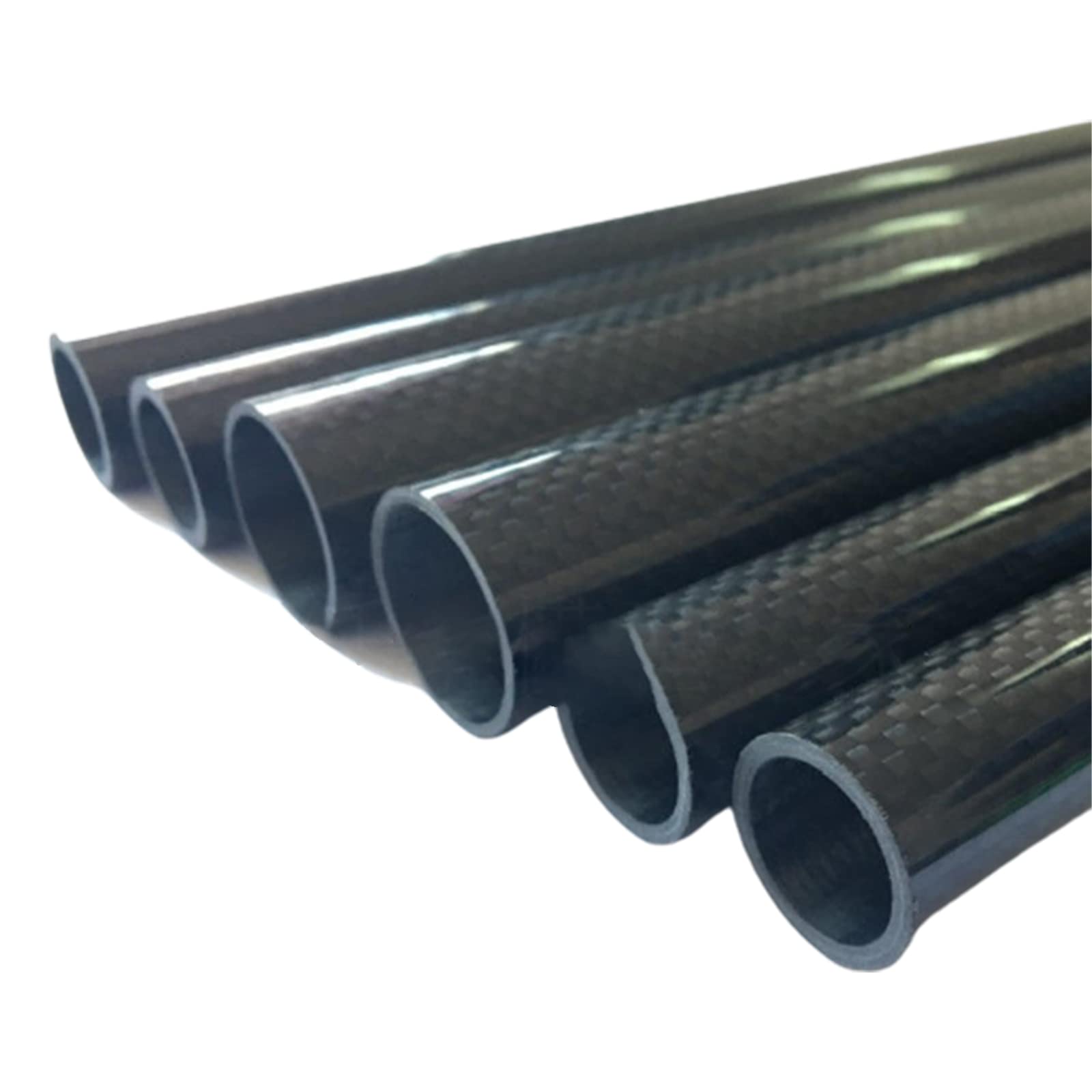 Rura z włókna węglowego, Rurki z włókna węglowego 3K w rolce, 2 szt. Do zestawów RC i kamer Wiele rozmiarów 500 mm(11x9x500mm)