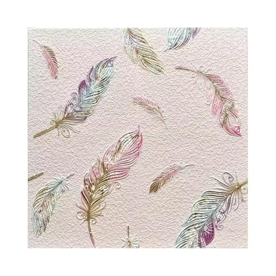 Image of CVD 3D PE Foam Self-Adhesive Wall Stickers | Pink Print Wallpaper for Home, Hotel, Living Room, Bedroom & Cafe | DIY Decorative Panel (70 x 70 cm, Approx. 5.8 Sq. Feet, 1 Piece)