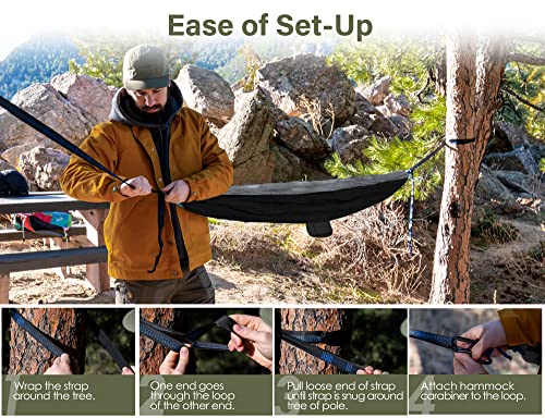 Kootek Camping Hammock With Net Double & Single Portable Hammocks Parachute Lightweight Nylon With Tree Straps For Outdoor Adventures Backpacking Trips #TOP6