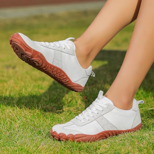 Image of UBFEN Womens Barefoot Shoes Mens Wide Toe Box Zero Drop Minimalist Sneakers | Laces Up, Lightweight, Breathable, Comfortable, Suitable for Walking, Travel, Light Hiking, Trail Running, Tennis, Daily Wear