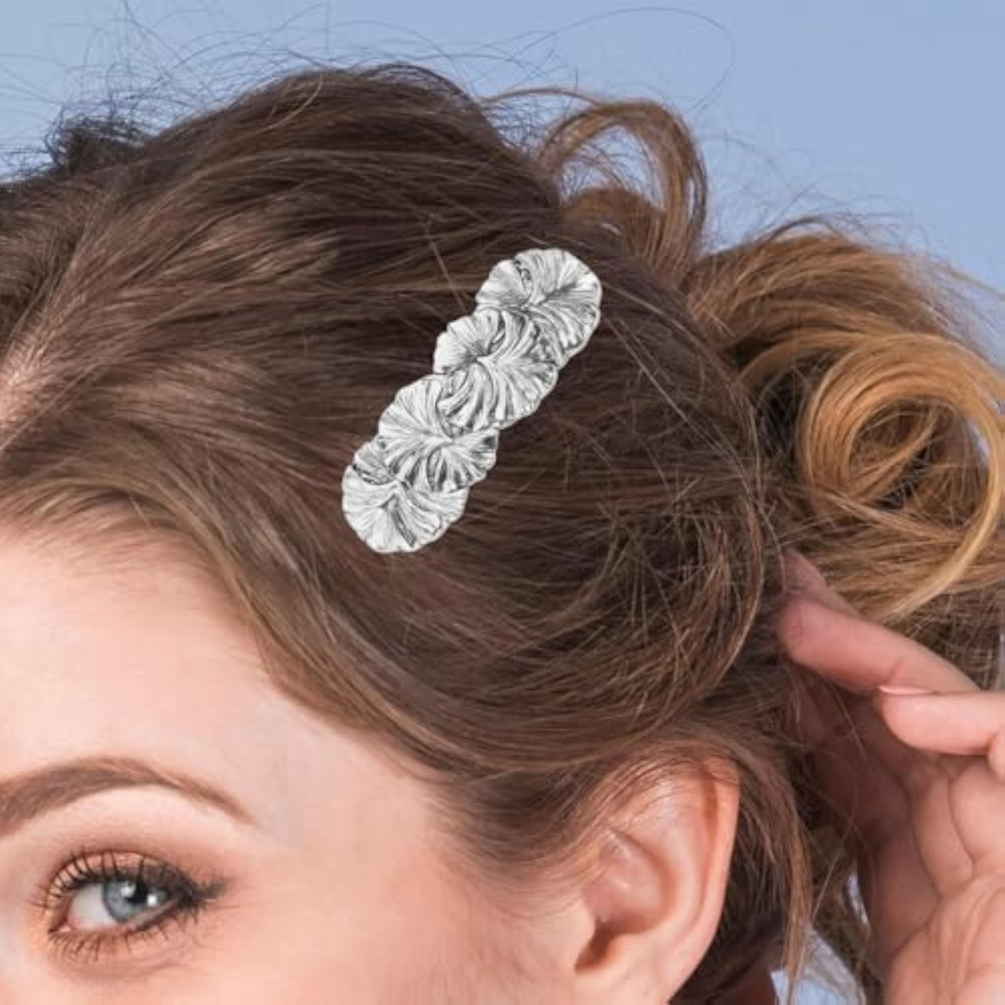 Ponytail Holder Hairpin Retro Leaf Barrette for Women