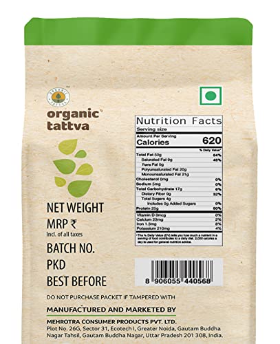 Image of Organic Tattva, Organic Peanuts 500 Gram | Groundnut /Moongfali /Singdana | Rich in Protein | Zero Transfat | Healthy Snacks | Naturally Gluten Free |Pesticide and Chemical Free