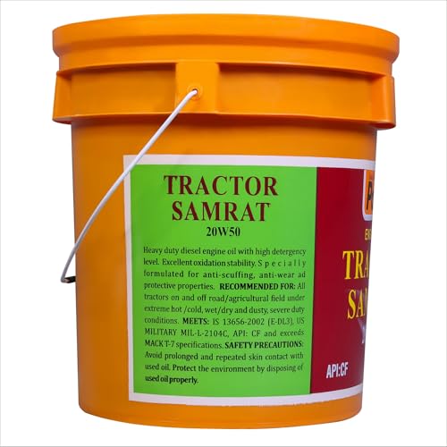 Image of PALCO Tractor Samrat 20W50 CF Multigrade Diesel Engine Oil for Tractors 8 Litre, Heavy Duty Engine Oil Compatible with Escorts, Ford & Eicher Increased Drain Interval