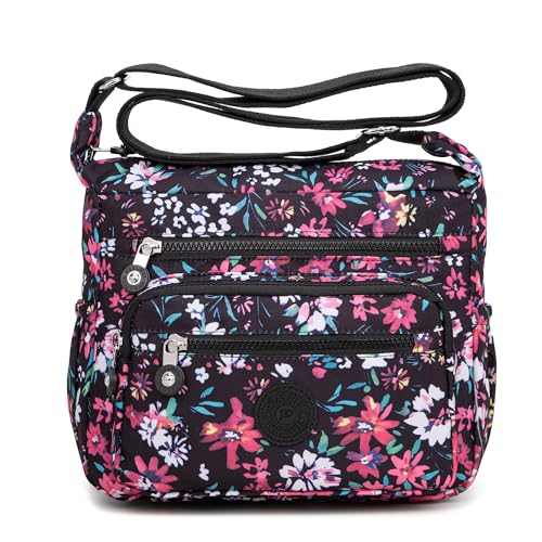 Image of Pealwel Women Shoulder Handbag Roomy Multiple Pockets Bag Ladies Crossbody Purse Tote Top Handle Satchel
