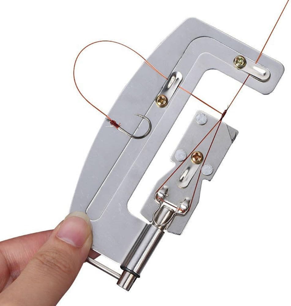 2Pcs Stainless Steel Fishing Line Knotting Tool Manual Knot Tying Device for Outdoor Fishing Accessories Efficient Knotter for Hooks and Lines