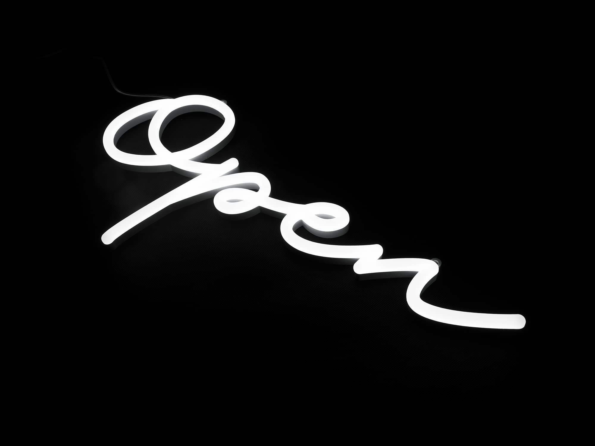 Amazon.com : HiNeon Modern Script Open Neon Sign, 9inx20in Light Up LED  Open Sign for Business Window, Direct Plugin w/ 12V Adapter and Remote  Control w/ 6 Dynamic Mode, White : Office Products