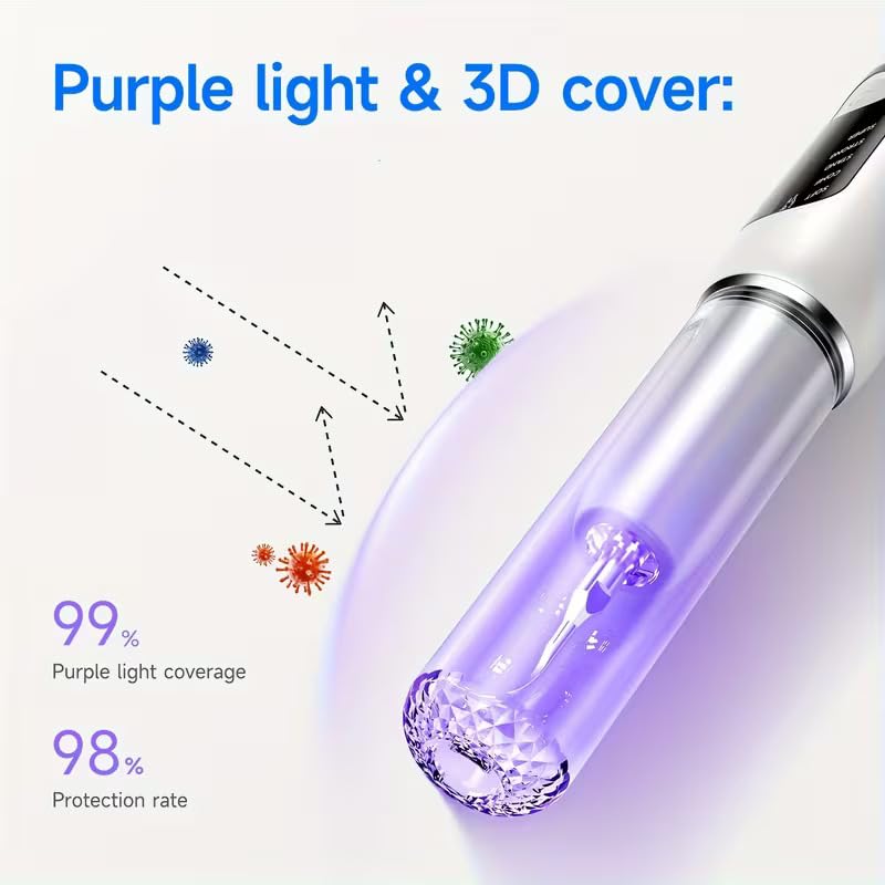 Image of Arvox Electric Teeth Whitening Kit - Instant Teeth Stain Remover, Teeth Tartar Plaque Remover with 5 Adjustable Mode & 3 Replacement Head, Tooth Cleaning Kit with LED for a Brighter Smile
