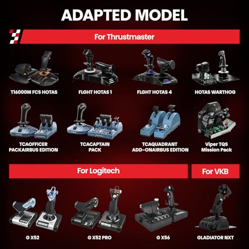 RACGTING Hotas Mount for Logitech X56,X52,X52 Pro, Throttle and Hotas Systems for Thrustmaster T Flight HOTAS,Thrustmaster T.16000M, Thrustmaster TCA,Hotas Desk Mount for The Flight Sim Game Joystick - Image 3