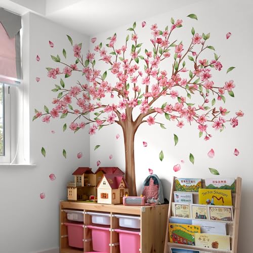 Grandes Vinilos Decorativos de Cerezo Rosa para Pared 90x30 cm miniatura 4