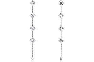 Sparkling Silver Tassel Earrings: Grace and Glamour at Your Fingertips