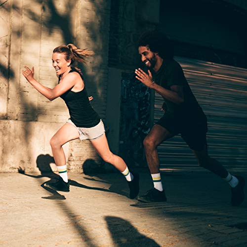 CEP Men's Short Crew Compression 3.0 Run Socks 80's Themed Black/White Size 34