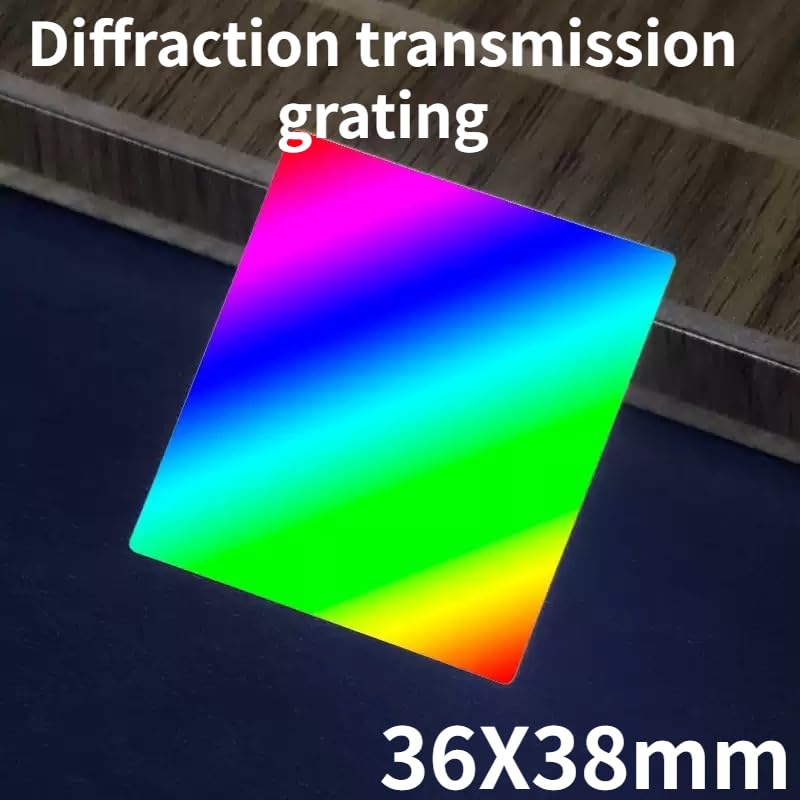 36X38mm Difracción Transmisión Retículo Espectrómetro Espectrómetro Espectroscopia Inspección de precisión Demostración didáctica Ayudas Material PET(100Lines)