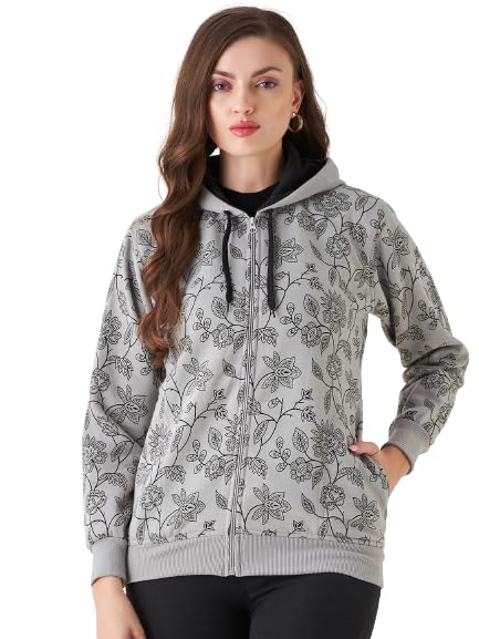 pivlFull Sleeve Floral Print Women Sweatshirt
