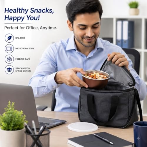 Image of Zaib Stainless Steel Microwave Safe Serving Bowl 500 ml, 14 cm