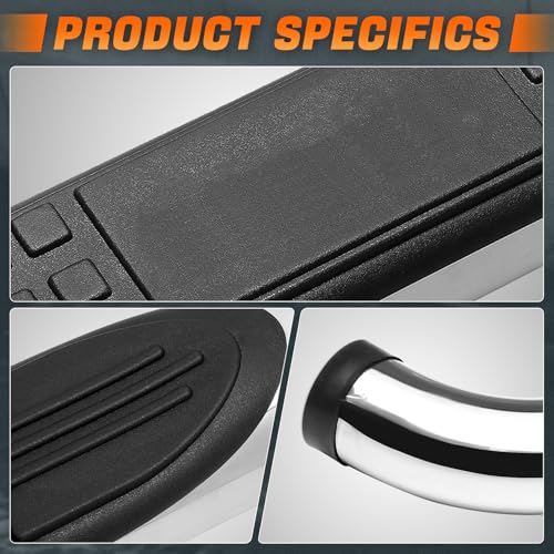 Estribos laterales acero inoxidable 3 in compatible Chevy GMC miniatura 3