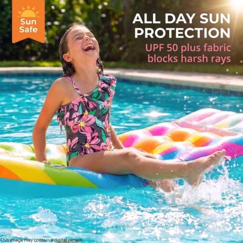 Image of Kanu Surf Girls Morgan Floral Ruffle 1-Shoulder 1-piece Swimsuit
