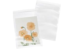 13" 100 Pack Clear Reclosable Plastic Zip Bags