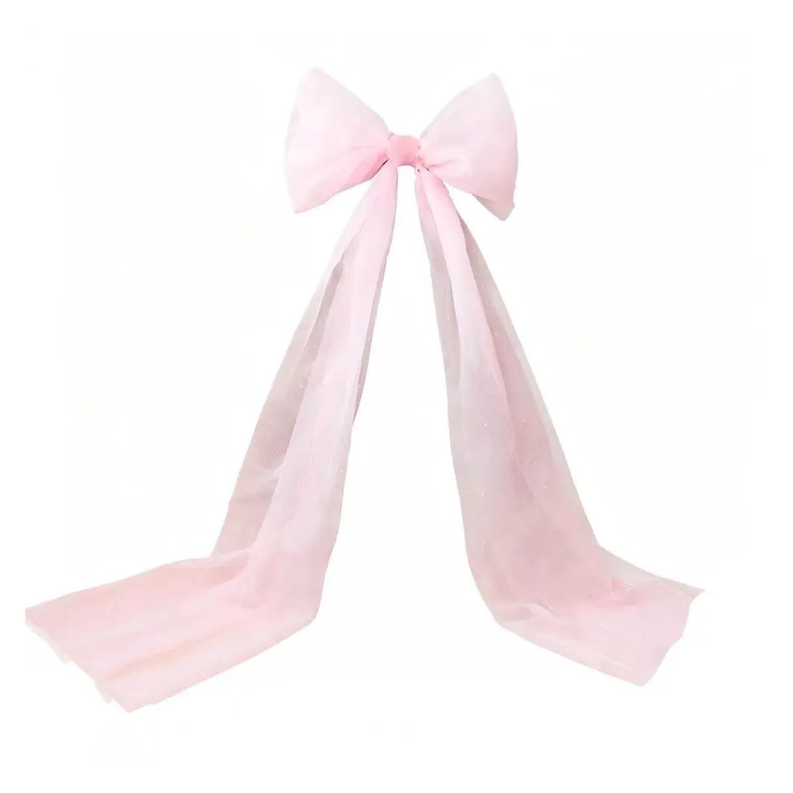 MFESFCS Giant Bow Decorations Topper Bow Extra Large Mesh Bow With Long Streamers For Holiday Wedding Birthday Party Wall Decoration(Pink)