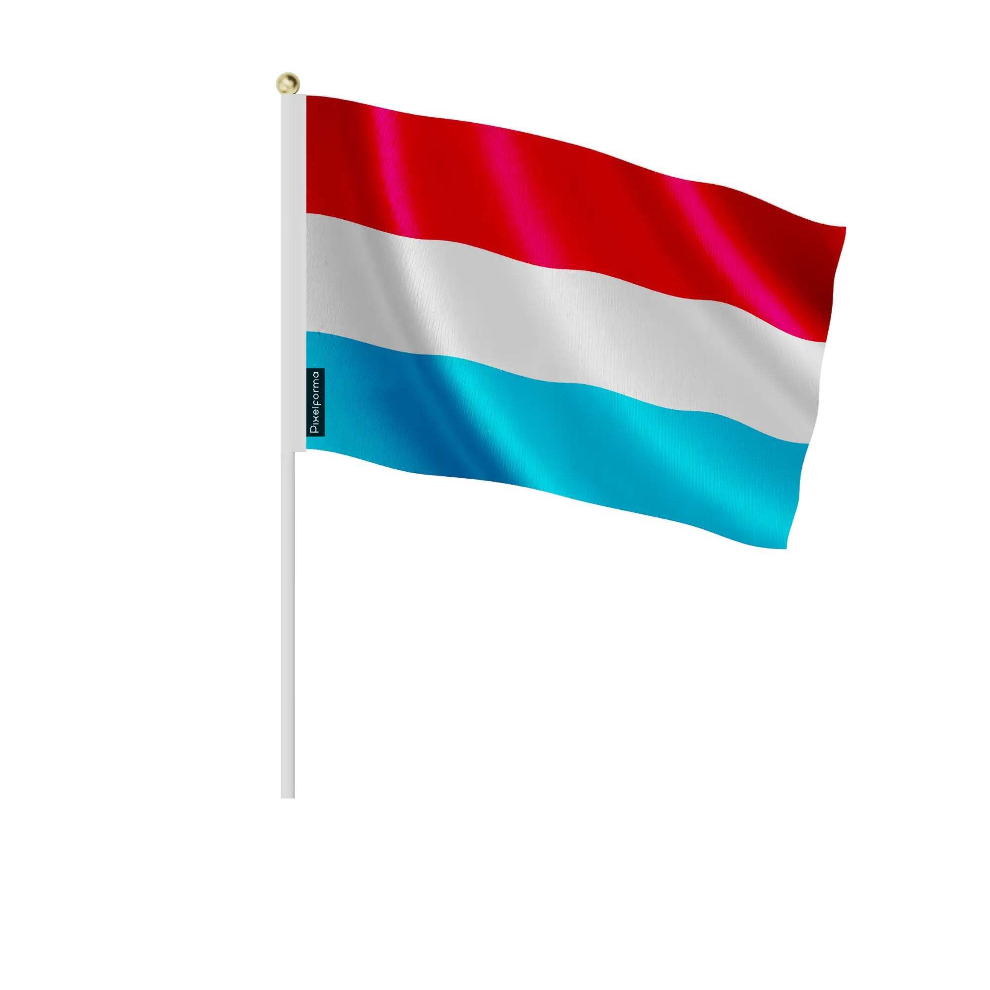 Drapeau Luxembourg de qualité supérieure en lot de 100 pièces 14x21cm