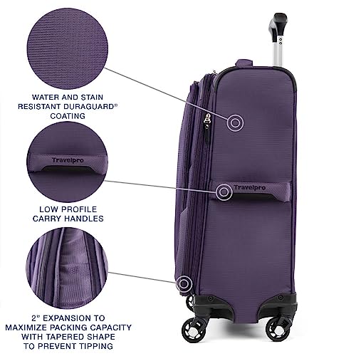 Travelpro Maxlite 5 Softside Expandable Luggage With 4 Spinner Wheels, Lightweight Suitcase, Men And Women, Imperial Purple, Carry-On 21-Inch #TOP2