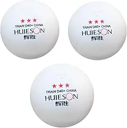 3 Bolas Tênis De Mesa Ping Pong Hueison Profissional(Branco)