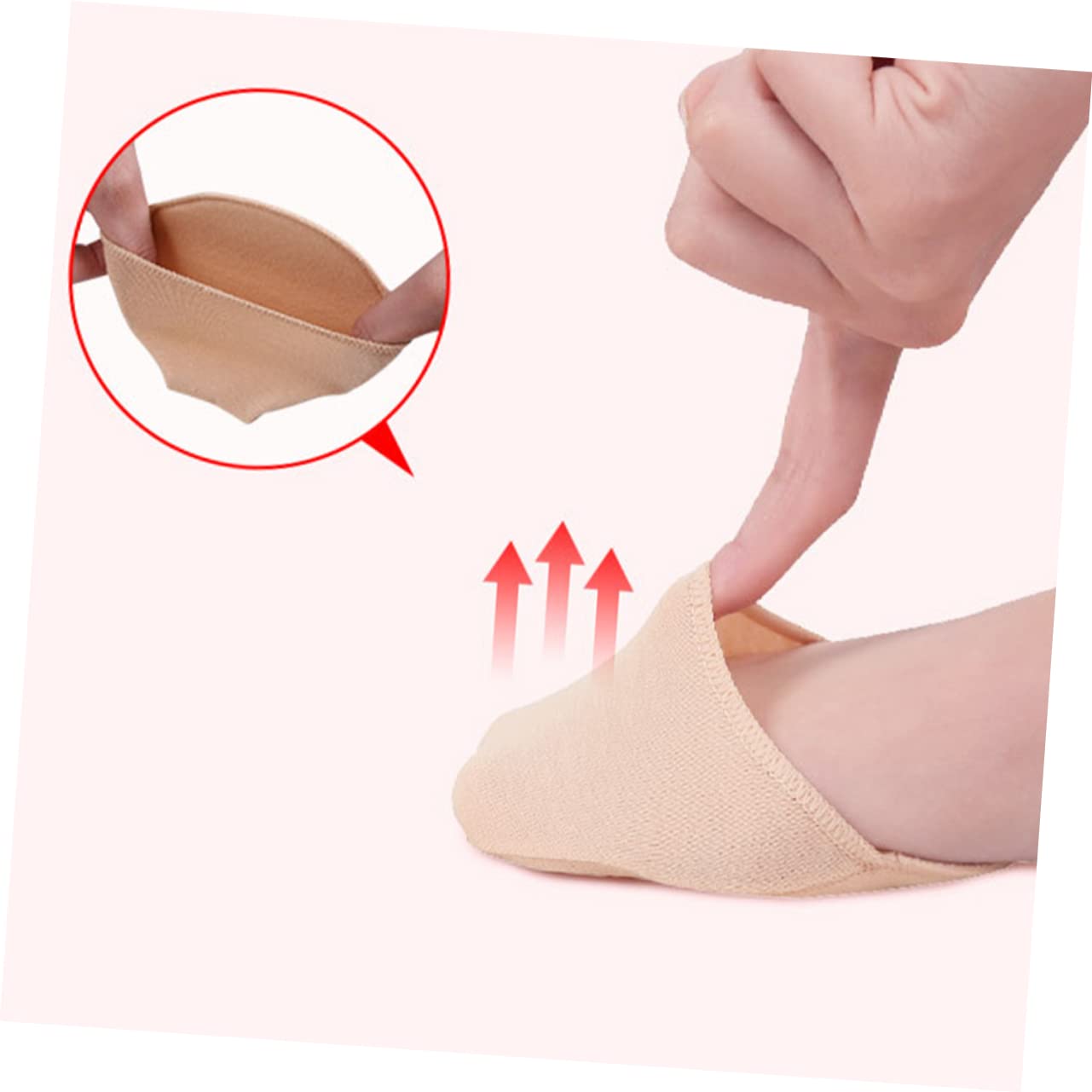 Healeved Sets Grip Socken Damen Vorfußsocken Zehentopper Anti-rutsch Halb Für High Heels Flats Stiefel Paare