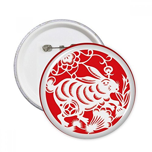 Badge bouton Lapins Zodiaque Chine : fixez votre style sans effort