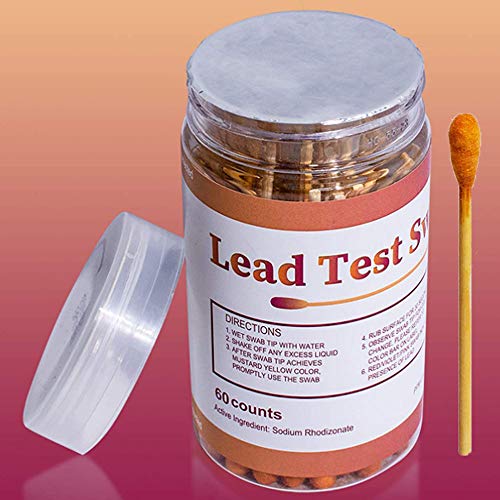 [60Pcs] Lead Test Kit With Testing Swabs Rapid Test Results In 30 Seconds, Lead Testing Strips For All Painted Surfaces, Ceramics, Dishes, Metal, Wood, High-Sensitive, Non-Toxic Test #TOP3