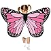 HJKJ Costume da bambina con ali di farfalla, per Halloween, per ragazze, con ali di farfalle, per feste e Halloween