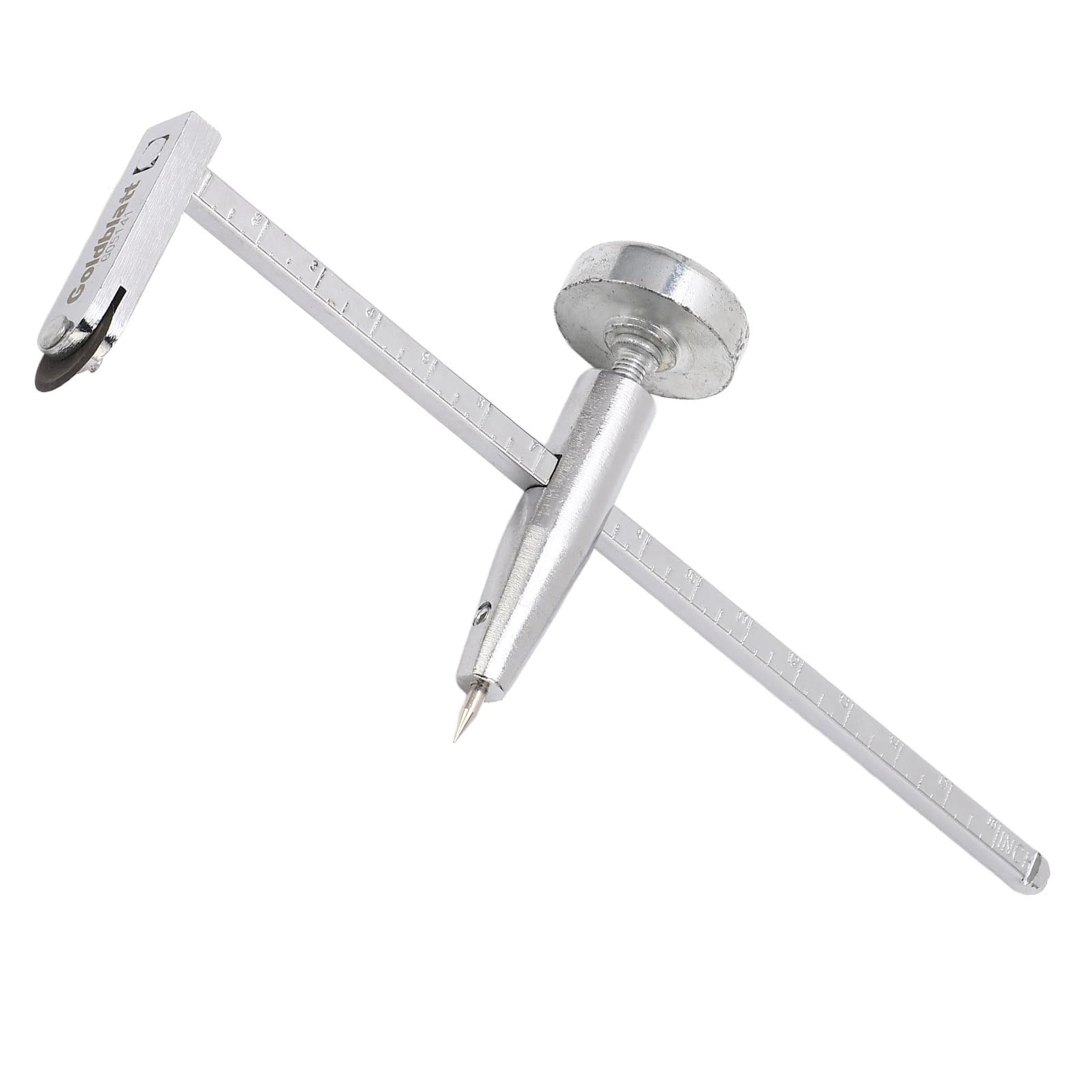 Klanata Heavy Duty Steel Shaft Drywall Circle Cutter, Silver Adjustable Pivot Point for Precise Round Holes in Drywall