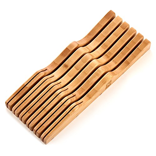 Cook N Home In-Drawer Bamboo Knife Storage Block, 11 Slot #TOP1