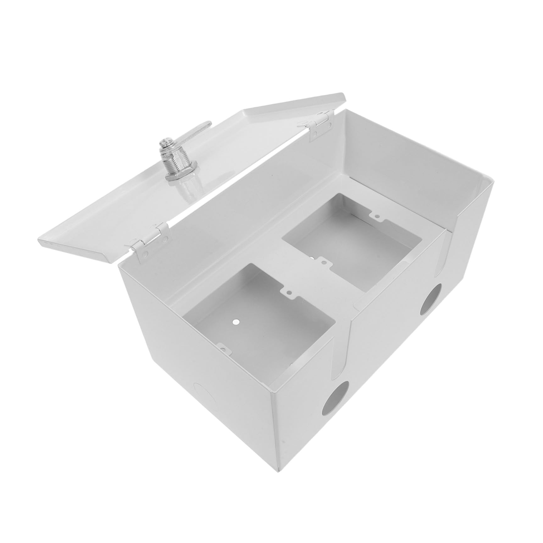 Tofficu Coperchio per Presa Elettrica in Acciaio Inossidabile Argento, Antifurto e Blocca Presa, Scatola Protettiva per Spazi Interni ed Esterni, Design Moderno e Minimalista