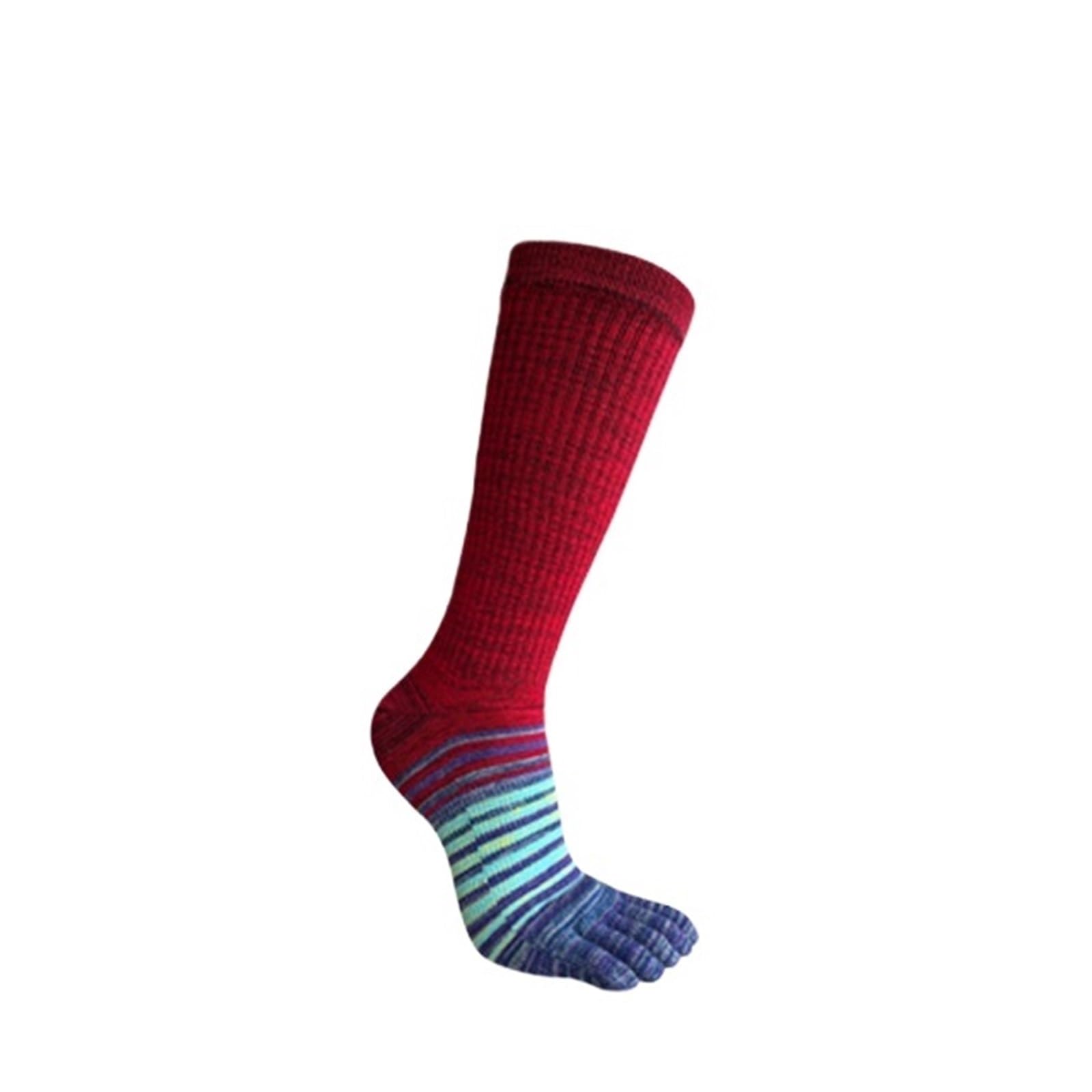 ITRHJTGP Finger Socks Five-Toed Socks Tabi Flip Flop Mens Running Kintoe Hiking for Fitness(Red)