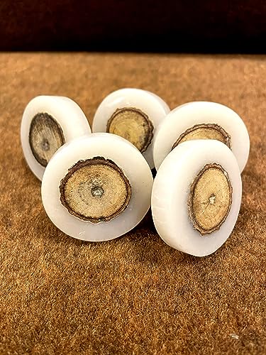 Nautical Craft Works Set of 5 Resin Drawer Knob - Door Knobs - Kitchen Cabinet Cubboard Door Knob - Pull Handle Resin Wood knobs