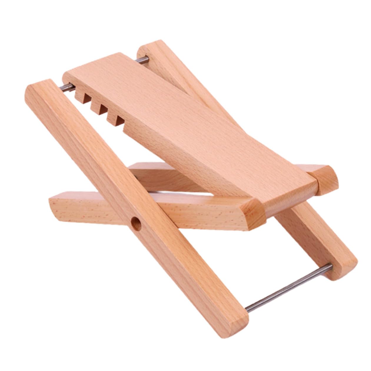 MAGICLULU Klappbarer Gitarren Fußhocker Verstellbar in 4 Stufen Faltbare Gitarren Fußstütze Stabiler Holzfußhocker für Musikinstrumentenzubehör