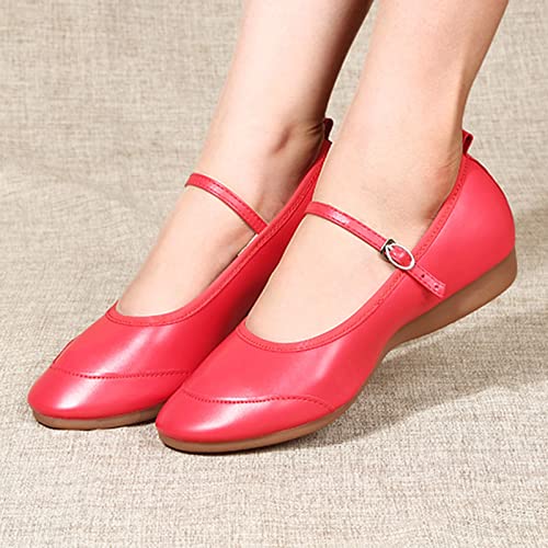 Ballet Flats Shoes for Women Pointed Toe Mary Jane Flats Dress Ballerina Flats for Women Slip On Comfortable Casual Shoes Buckle Work Shoes3