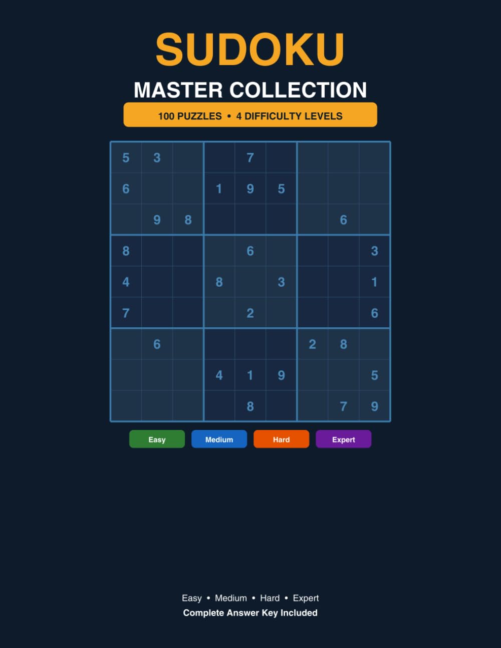 Sudoku Master Collection: 100 Puzzles for Every Skill Level