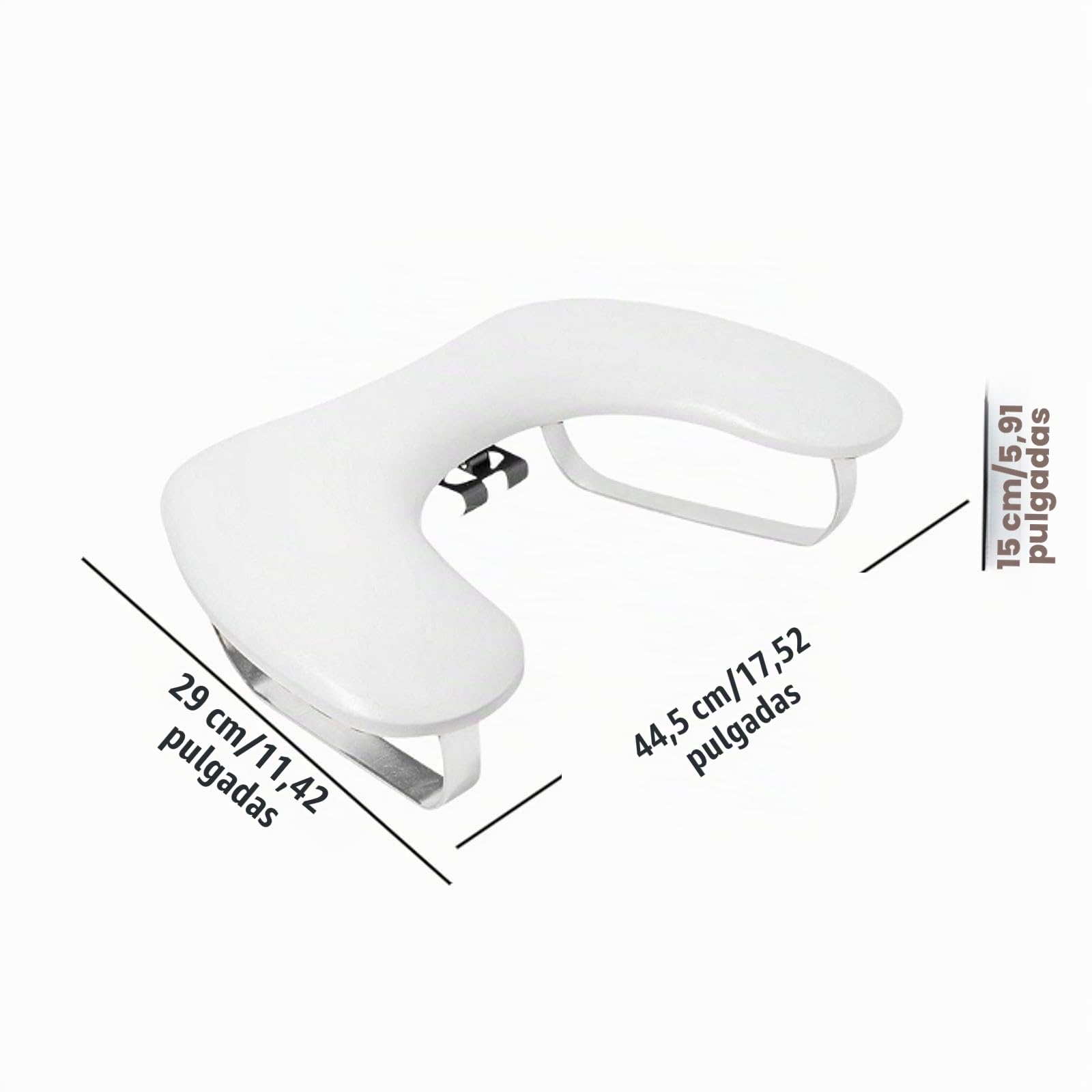 MERIGLARE Reposabrazos ergonómico para uñas con soporte para teléfono, en forma de U, de piel sintética profesional, para manicura, salón de manicura en casa.
