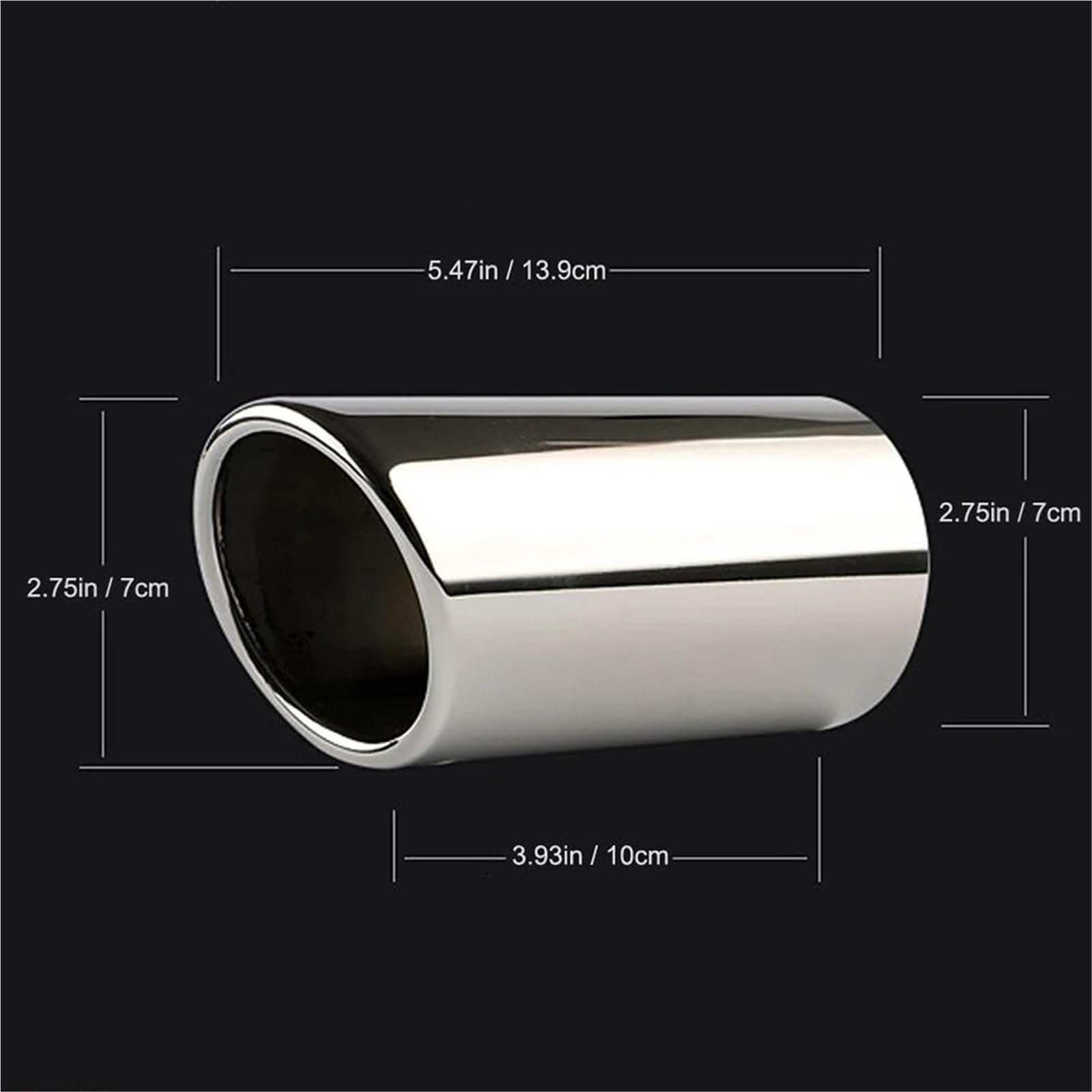 2 Sztuk Końcówka Rury Wydechowej Samochodu Końcówka Tłumika Osłona Rury Kompatybilny Z VW Touran 5T1 Tiguan MK2 GOLF MK7 POLO 6R JETTA MK6 Akcesoria(Blue)