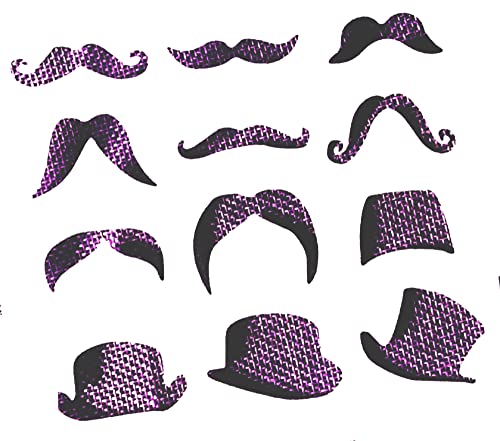 Pochoir Plastique 13 * 13cm : Chapeaux et Moustaches Cover