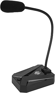 3.5MM PC Microphone, Computer Microphone,Computer Desktop Laptop, 360° Omnidirectional Pickup, All Round Angle Adjustment,No Delay,for Notebooks and Tablet Computers, Plug and Play (Lion Head)