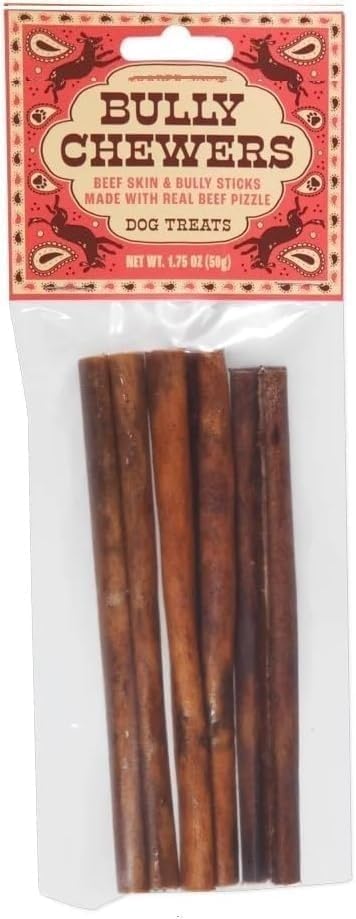Bully Chewers Dog Treats Made with Real Beef 1.75oz/50g - Pack of 2