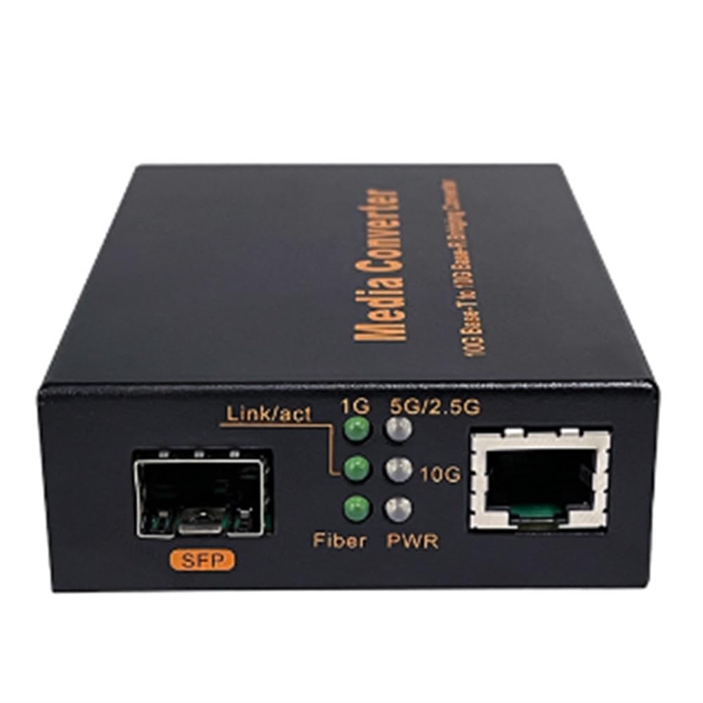 Convertisseur de Média Fibre Optique 1,25G/10G Émetteur-Récepteur à Fente SFP Ethernet Conversor à Fibre Emplacement SFP+ Prise UE