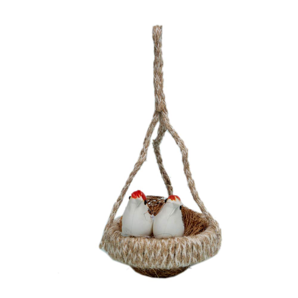 Oanik Artificial Bird Nest Hanging - Rustic Jute Bird Hanging Nest for Charming Home Decor - Handcrafted Artificial Jute Hanging Birds Nest Jhumar Chidiyan Ka Ghosla (B08474VS9L) Amazon Price History, Amazon Price Tracker