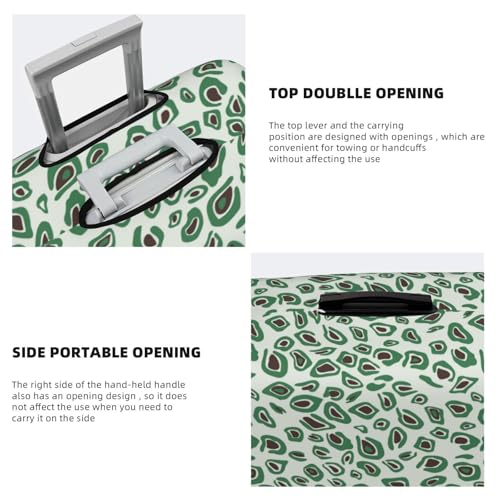 VOSERY Luggage Cover Protector Suitcase Cover - green leopard print design High Elasticity Suitcase Covers Protector for Luggage (No Luggage)4