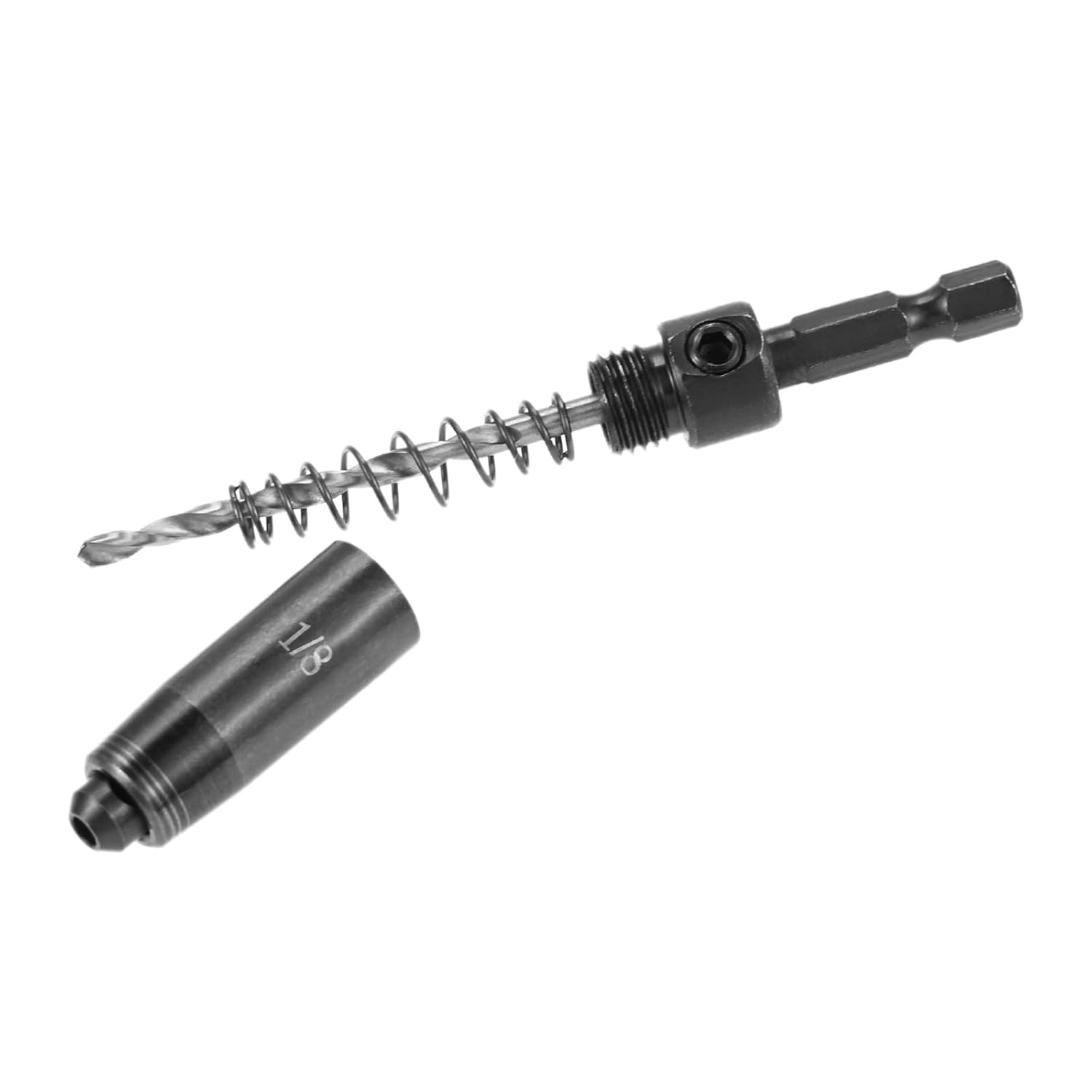 dophee 3PCS Self-Centering Drill Bit Set with 1/4" Hex Shank for Wood and Hole Centering Door Window Hinge Hole Opener, 3/32", 7/64", 1/8"