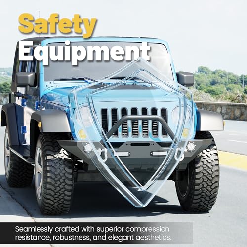 Image of ECOTRIC Front Bumper Compatible with Jeep Wrangler JK JL /JLU Gladiator JT